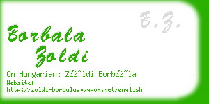 borbala zoldi business card