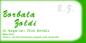 borbala zoldi business card